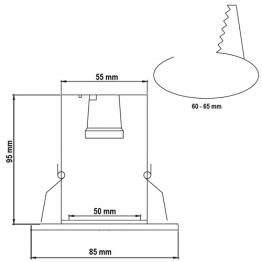 R50 CHROM SPOT MIT RADIUS E14 - 6302-016