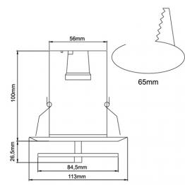 R50 EINFACH SPOT MIT GLASS WEISS E14 - 6302-032