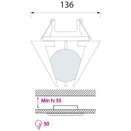 HL769 50W WEISS MR16 G5.3/G6.35 220-240V HALOGEN EINBAUSPOT