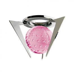 Opal Kugel Einbauspot Einbaustrahler Glas Kugel Spot Pink HL769
