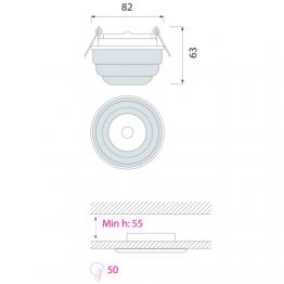 AMALTHEA KRYSTAL HALOGEN EINBAULEUCHTE BRAUN HL803