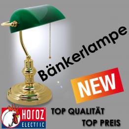 BANKERLAMPE SCHREIBTISCHLAMPE GRN MIT E27 FASSUNG HL090