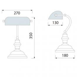 BANKERLAMPE SCHREIBTISCHLAMPE GRN MIT E27 FASSUNG HL090