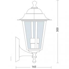 HL270 60W WEISS E27 220-240V GARDEN LAMPE OUTDOOR LAMPE