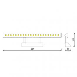 4W LED Designer Spiegelleuchte Badleuchte Schranklampe Bilderlampe Wandleuchte - HL6651L