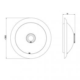 DECKENLAMPE MIT BEWEGUNGSMELDER + 2 Stck 10W LED WARMWEISS