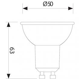 EINBAUSPOT CHROM SCHWENKBAR MIT 3W High Power LED GU10 HL750 naturweiss