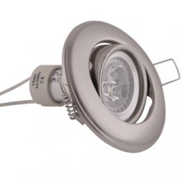 EINBAUSPOT MATT CHROM SCHWENKBAR MIT 3W High Power LED GU10 HL750 naturweiss