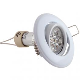 EINBAUSPOT WEISS SCHWENKBAR MIT 5W High Power LED GU10 HL750 kaltweiss