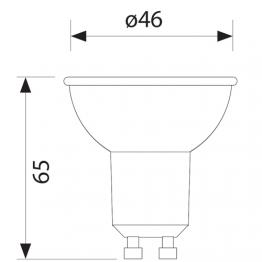 EINBAUSPOT WEISS SCHWENKBAR MIT 5W High Power LED GU10 HL750 kaltweiss