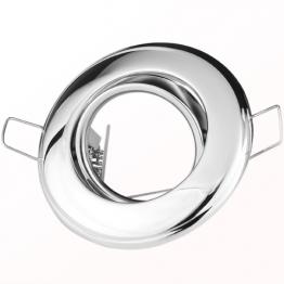 EINBAUSTRAHLER CHROM SCHWENKBAR MIT 6 Watt LED Leuchtmittel Nautweiss GU10 ORKIDE