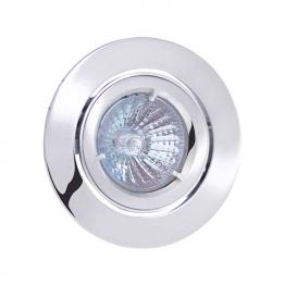 EINBAUSPOT CHROM SCHWENKBAR MIT GU5.3(MR16)  GU10 FASSUNG HL753