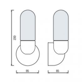 HL881 Designer Feuchtraum Spiegellampe Badlampe Wandeuchte IP44