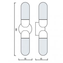 HL882 2X40W E14 220-240V BATHROOM WALL LAMP