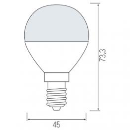 GLOBE LEUCHTMITTEL MIT KHLER LAMPE LED 3,5W E14 BIRNE GLHBIRNE KALTWEISS WARMWEI  HL4370