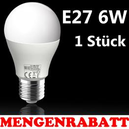 LED Leuchtmittel E27 Birne Tropfenform, 6W, Warmweiss od Kaltweiss HL4306L