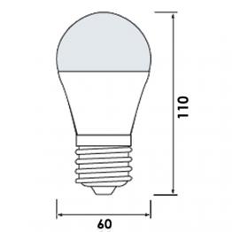 10x HL4308L LED Lampe Birnen Leuchtmittel E27, 8W, warmweiss