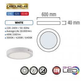 CAROLINE-48 LED Aufputz Panel Deckenpanel Rund 48W, tageslicht 4200K