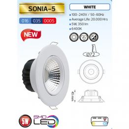 5W Weiss 6400K LED Einbauspot trafo integriert - SONIA-5