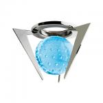 Opal Kugel Einbauspot Einbaustrahler Glas Kugel Spot  Blau HL769