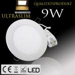9W Ultraslim LED Panel Einbaustrahler Deckenleuchte Rund Leuchte weiss Warmwei HL976L