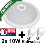 2x 10W LED Kaltweiss 6400K Deckenlampe mit Bewegungsmelder 360 Sensor