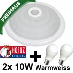 2x 10W LED Warmweiss 3000K Deckenlampe mit Bewegungsmelder 360 Sensor