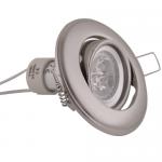 EINBAUSPOT MATT CHROM SCHWENKBAR MIT 3W High Power LED GU10 HL750 kaltweiss