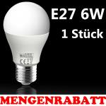 LED Leuchtmittel E27 Birne Tropfenform, 6W, Warmweiss HL4306L