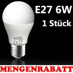 LED Leuchtmittel E27 Birne Tropfenform, 6W, Kaltweiss, HL4306L